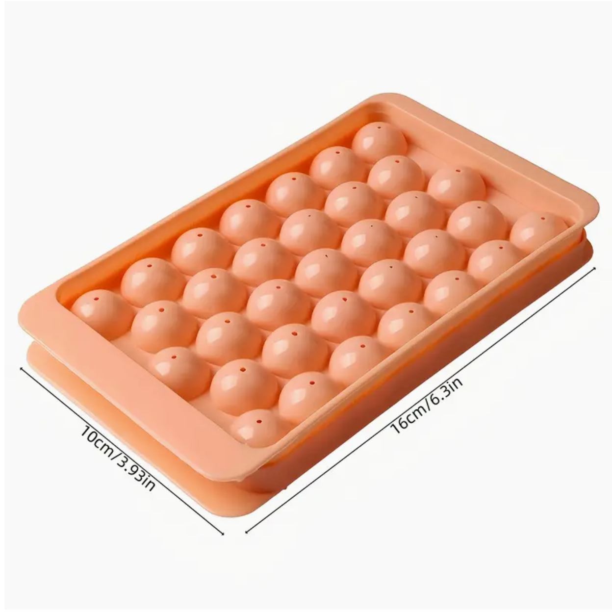 Round Ice Cube Tray with Lid – Food-Grade Ice Ball Mold