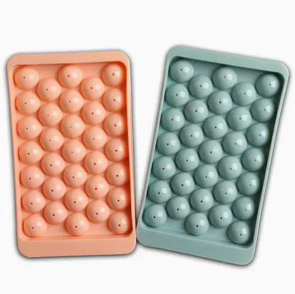 Round Ice Cube Tray with Lid – Food-Grade Ice Ball Mold