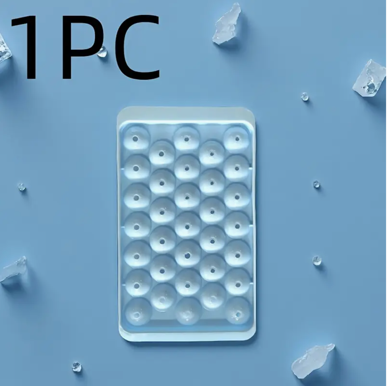 Round Ice Cube Tray with Lid – Food-Grade Ice Ball Mold