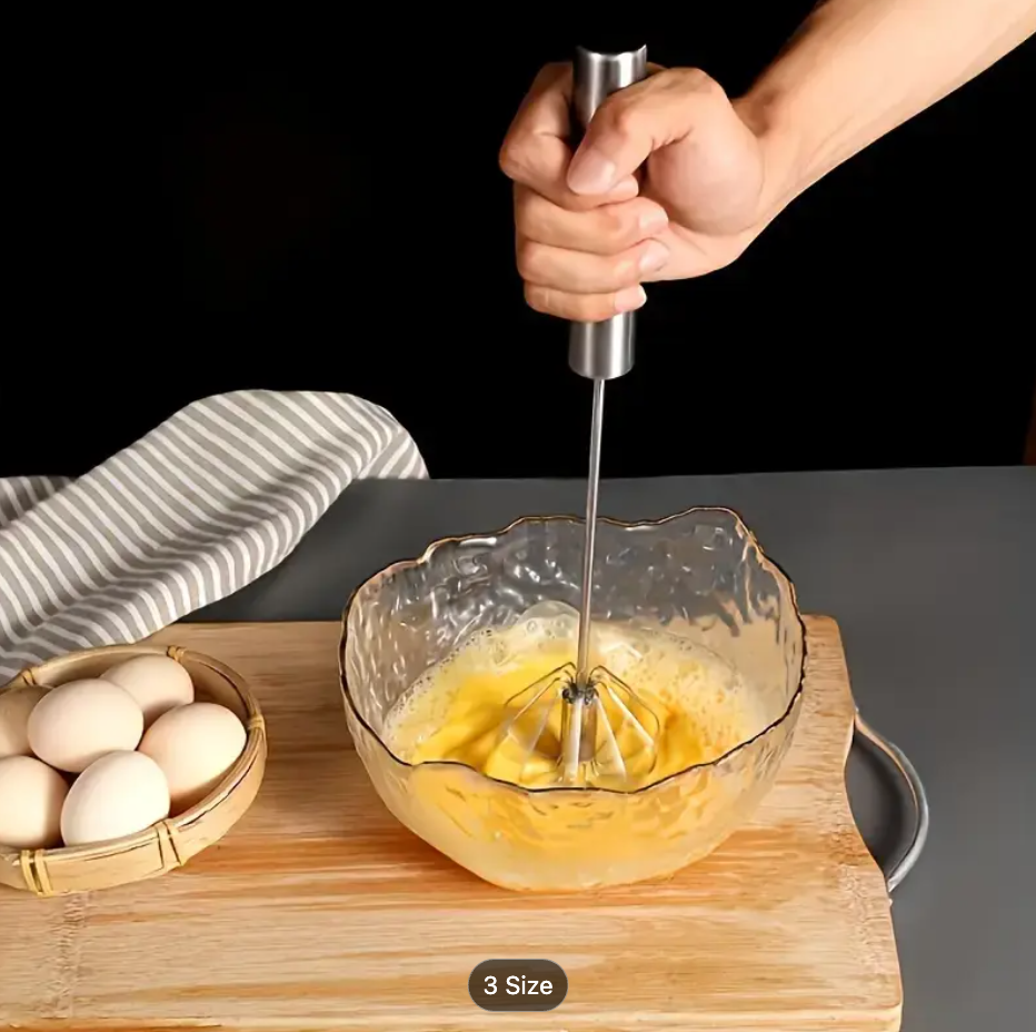 Stainless Steel Hand Whisk & Milk Frother for Baking and Eggs