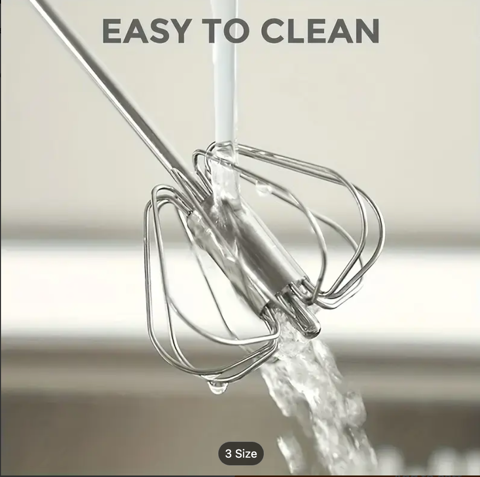 Stainless Steel Hand Whisk & Milk Frother for Baking and Eggs