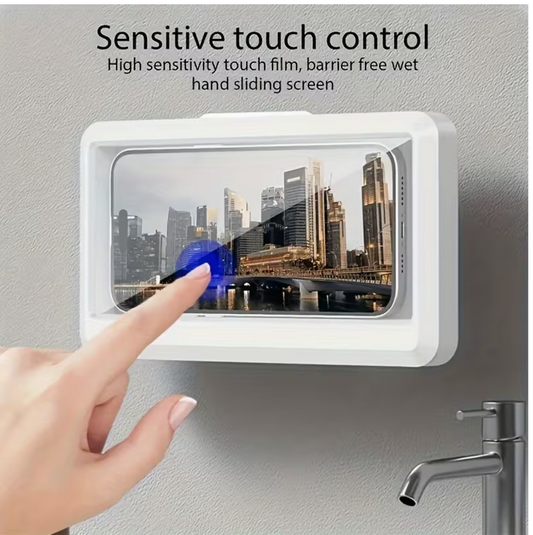 360° Rotating Shower Phone Holder – Transparent Bathroom Mount
