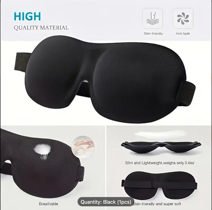 3D Sleep Mask with Blackout Shade – Breathable Travel Eye Mask