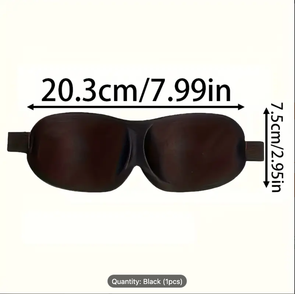 3D Sleep Mask with Blackout Shade – Breathable Travel Eye Mask