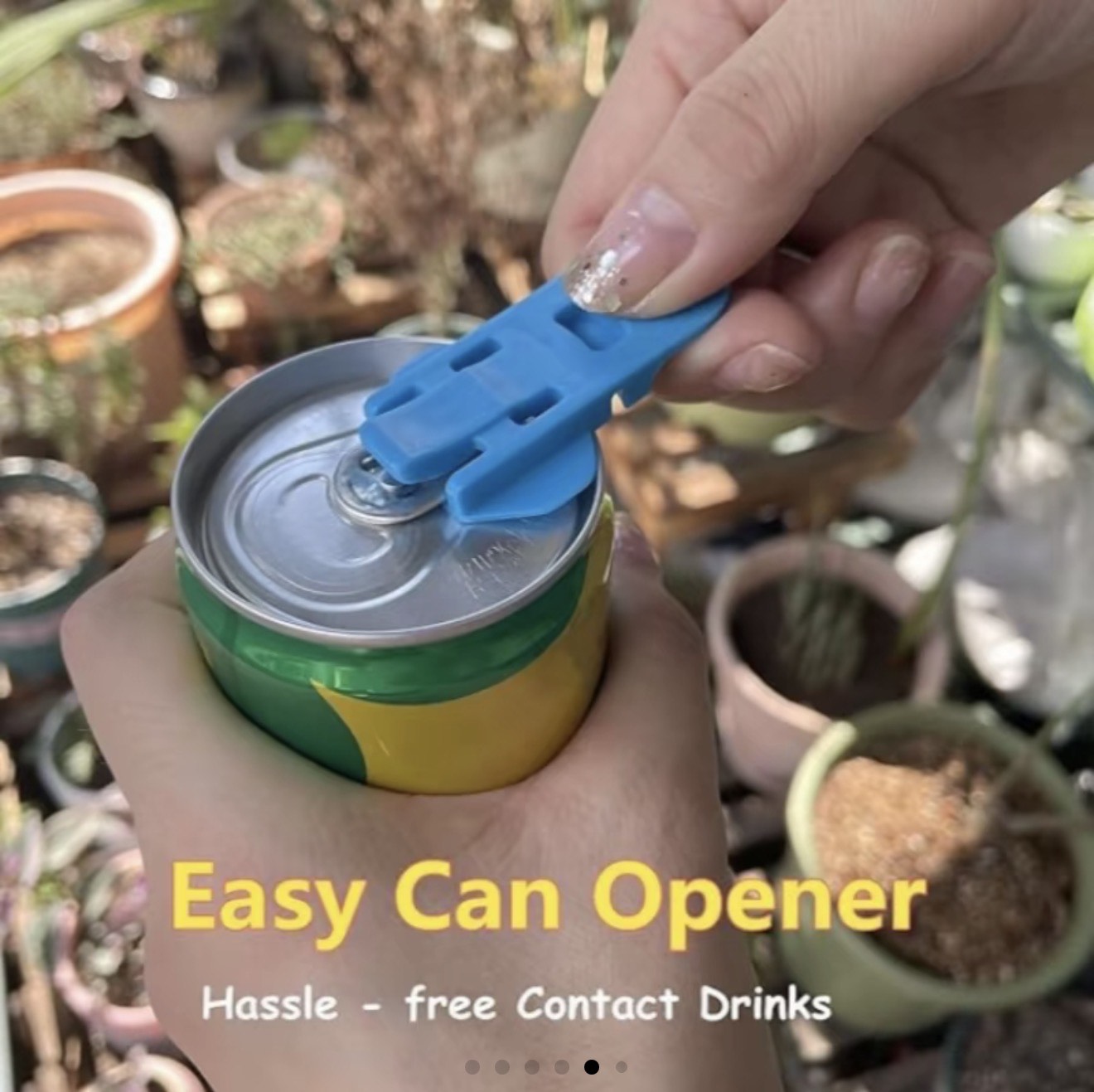 6-Piece Easy Open Can Opener & Drink Can Cover for Travel