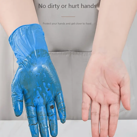 Disposable Nitrile Gloves (8 PCS), Large Size – Waterproof & Anti-Slip