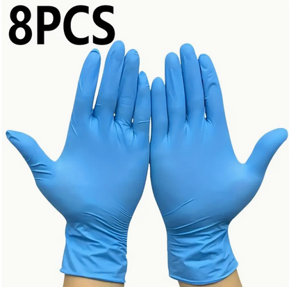 Disposable Nitrile Gloves (8 PCS), Large Size – Waterproof & Anti-Slip