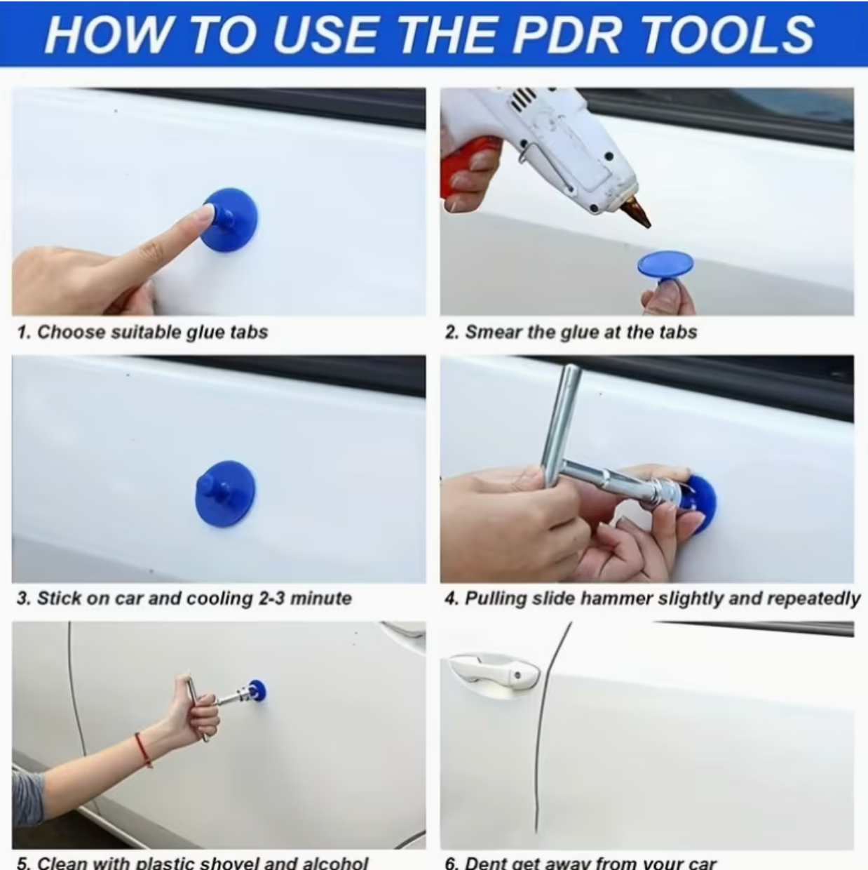 Car Dent Repair Kit – Suction Cup Puller with Buffer Pad