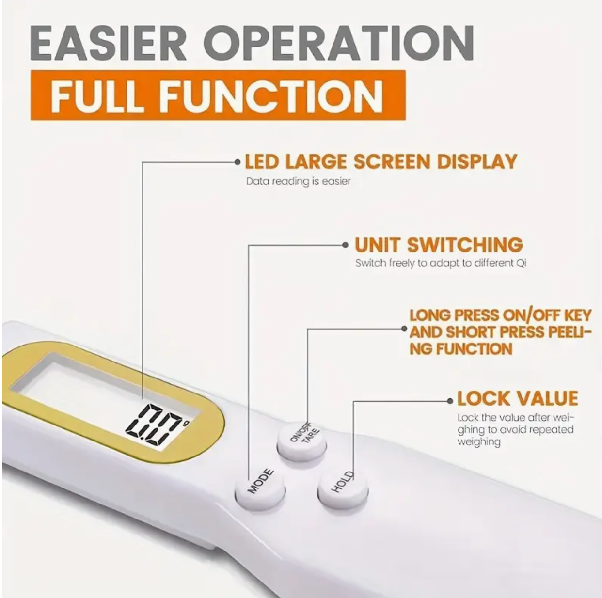 Digital Measuring Spoon Scale with LCD Display (0.1g–500g)
