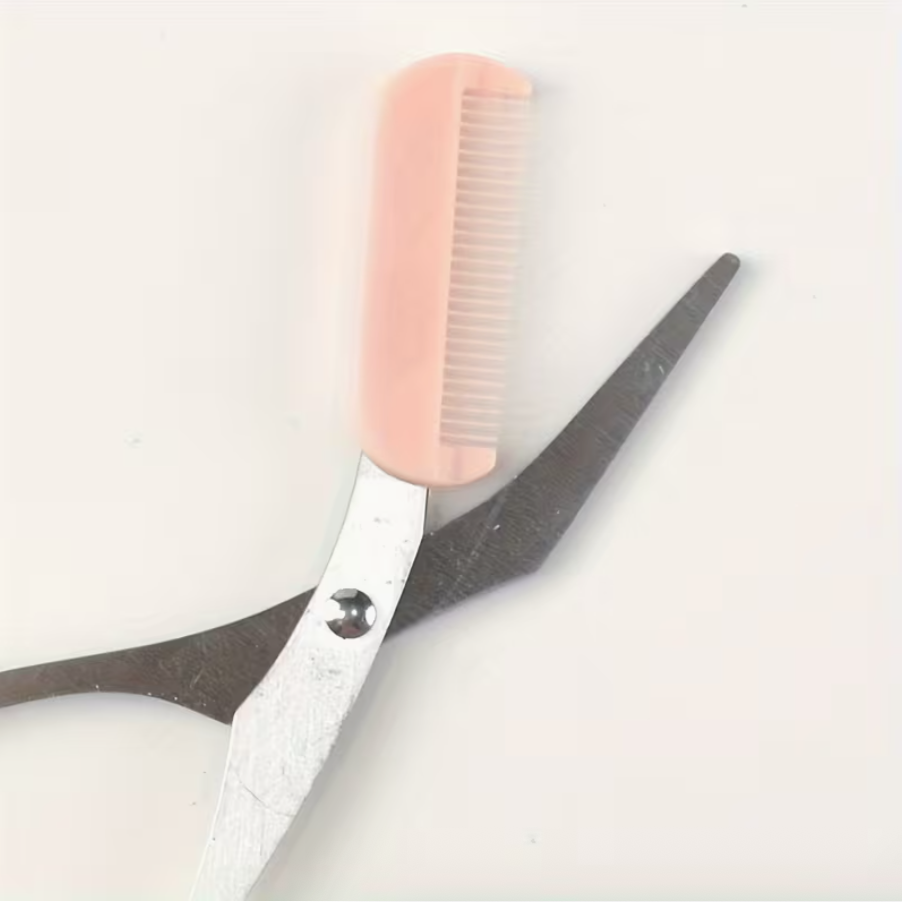 Eyebrow Trimmer with Built-In Comb – Stainless Steel Precision