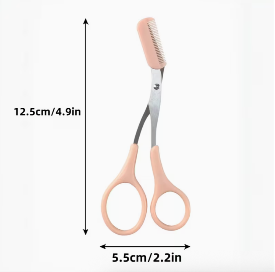 Eyebrow Trimmer with Built-In Comb – Stainless Steel Precision