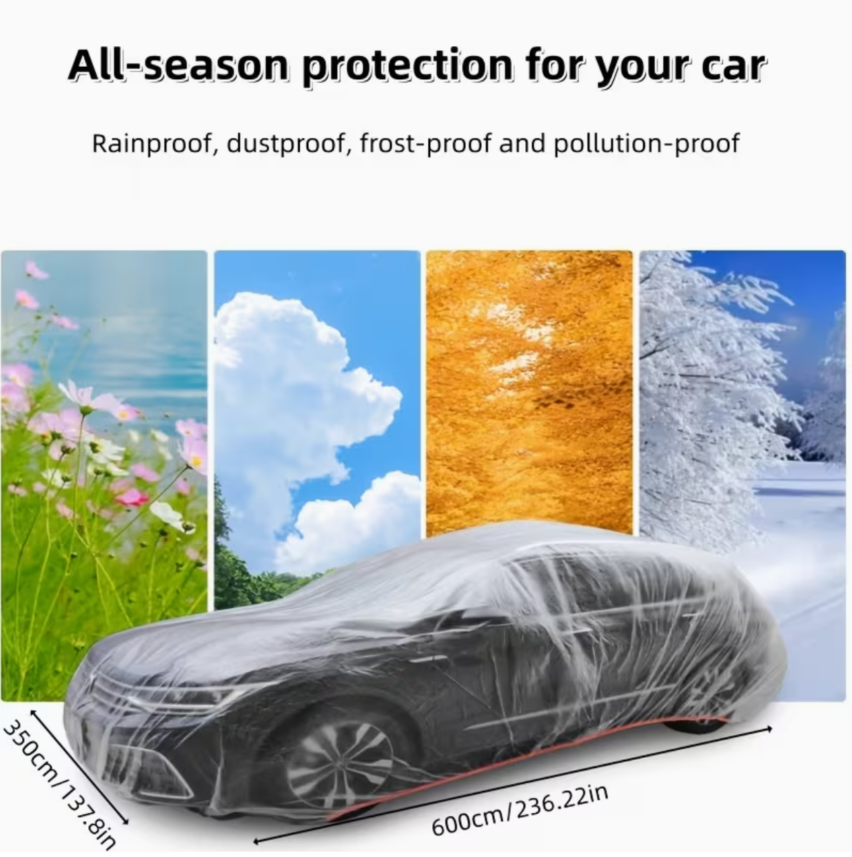 Transparent Car Cover – Full Coverage All-Season Protection