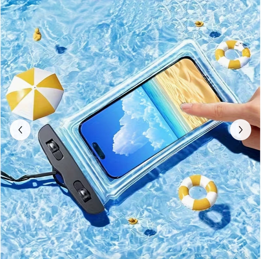 Waterproof Inflatable Phone Pouch – Floating Bag with Lanyard