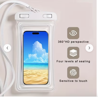 Waterproof Inflatable Phone Pouch – Floating Bag with Lanyard
