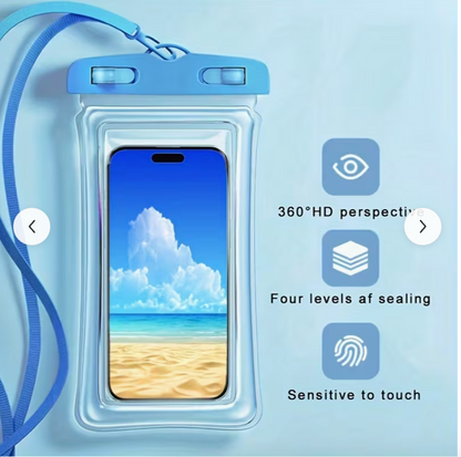 Waterproof Inflatable Phone Pouch – Floating Bag with Lanyard