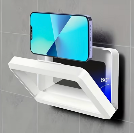 360° Rotating Shower Phone Holder – Transparent Bathroom Mount