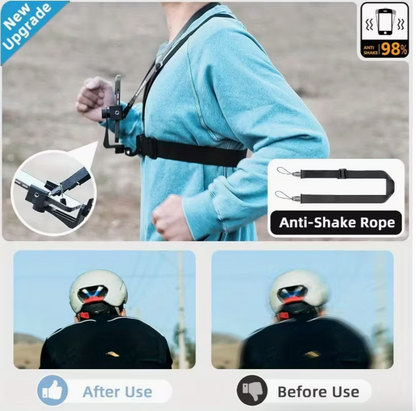 Universal Adjustable Chest Strap Mount for Action Cameras & Phones