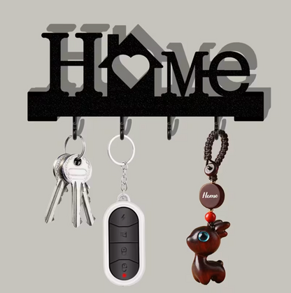Wall Mounted Key Holder with Hooks – No Drill Entryway Organizer with Nano Tape