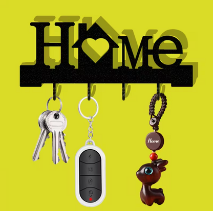 Wall Mounted Key Holder with Hooks – No Drill Entryway Organizer with Nano Tape